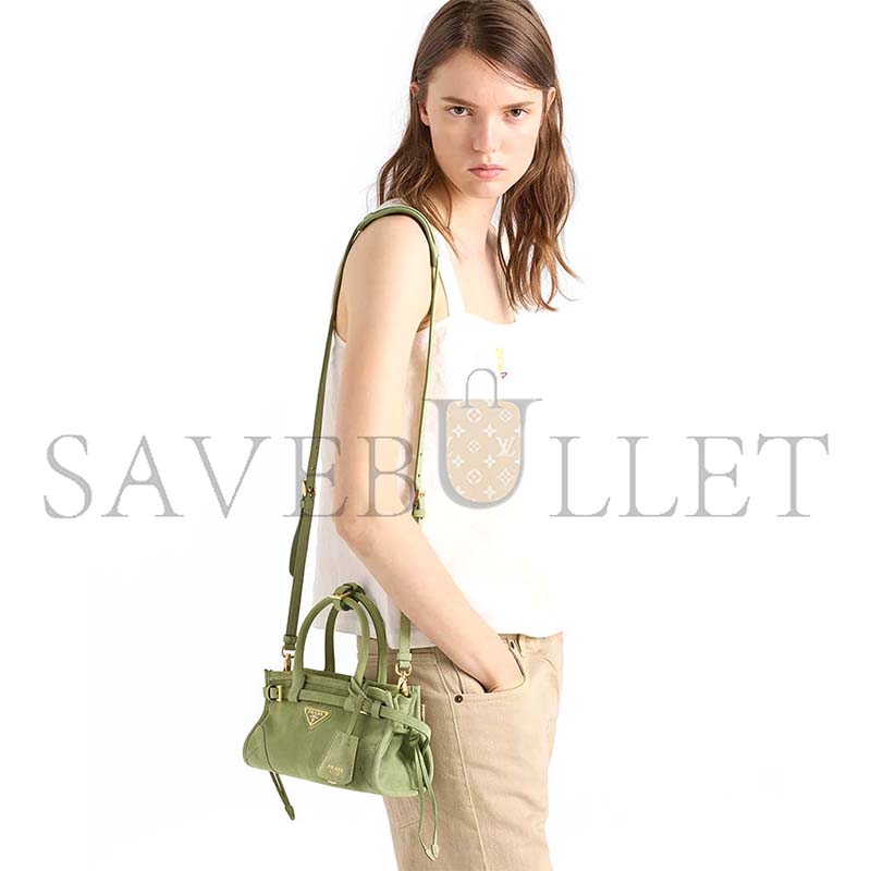 PRADA BONNIE SUEDE MINI HANDBAG 1BA486 (23.5*12*9cm)